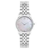 Movado Museum Silver Stainless Steel Mother of pearl Dial Quartz Watch for Women - 606612