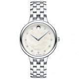 Movado Trevi Silver Stainless Steel Mother of Pearl Dial Quartz Watch for Women - Movado 0606810