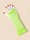  | SHEIN Hollow Out Neon Long Gloves | Gloves | Shein | OneHub