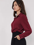  | SHEIN BIZwear Solid Curved Hem Shirt | Blouse | Shein | OneHub