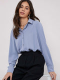  | SHEIN BIZwear Fold Pleated Back Solid Shirt | Blouse | Shein | OneHub