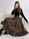  | SHEIN Leopard Print Ruffle Hem Skirt | Skirt | Shein | OneHub