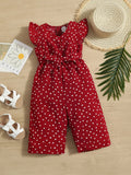  | SHEIN Baby Polka Dot Ruffle Sleeve Belted Jumpsuit | Dress | Shein | OneHub