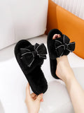  | SHEIN Bow Decor Fluffy Bedroom Slippers | Slippers | Shein | OneHub