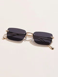 SHEIN Square Rimless Fashion Glasses