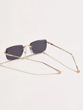 SHEIN Square Rimless Fashion Glasses