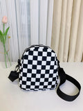 SHEIN Mini Two Tone Checkered Pattern Square Bag