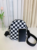 SHEIN Mini Two Tone Checkered Pattern Square Bag