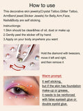 SHEIN 2sheets Rhinestone Face Tattoo Sticker