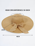  | SHEIN Bow Decor Summer Beach Straw Hat | Cap | Shein | OneHub