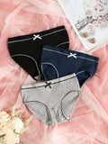 SHEIN 3pack Rib Contrast Binding Panty Set