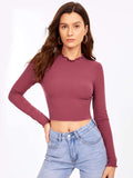  | evoluSHEIN Ribbed Semi-Sheer Crop Top | Top | Shein | OneHub