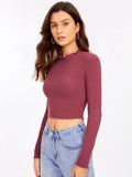  | evoluSHEIN Ribbed Semi-Sheer Crop Top | Top | Shein | OneHub