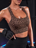  | SHEIN Leopard Print Racer Back Sports Bra | Sports Bra | Shein | OneHub