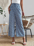  | SHEIN VCAY Ditsy Floral Print Tie Front Wide Leg Pants | Pants | Shein | OneHub