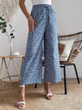  | SHEIN VCAY Ditsy Floral Print Tie Front Wide Leg Pants | Pants | Shein | OneHub