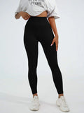  | SHEIN Solid Tummy Control Sports Leggings | Sports Leggings | Shein | OneHub