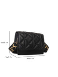  | SHEIN Geometric Embossed Flap Square Bag Fashionable Black PU For Daily Life | Bags | Shein | OneHub