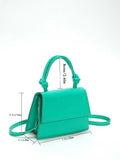 SHEIN Mini Crocodile Embossed Flap Square Bag