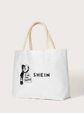  | SHEIN Slogan & Figure Graphic Tote Bag | Comb | Shein | OneHub