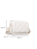  | SHEIN Mini Square Bag Fashionable White Quilted Flap PU For Office | Bags | Shein | OneHub