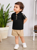  | SHEIN Baby Boy Plaid Polo Shirt & Shorts | Dress | Shein | OneHub