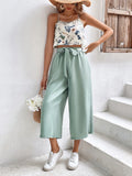  | SHEIN Frenchy Floral Print Cami Top & Belted Wide Leg Pants | Top and Pant Set | Shein | OneHub