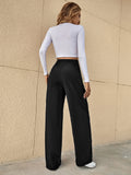  | SHEIN Essnce High Waist Plicated Detail Wide Leg Suit Pants | Pants | Shein | OneHub