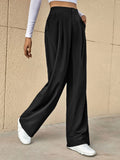  | SHEIN Essnce High Waist Plicated Detail Wide Leg Suit Pants | Pants | Shein | OneHub