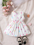 SHEIN Baby Heart Print Dress