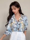 SHEIN DAZY Floral Print Drop Shoulder Shirt