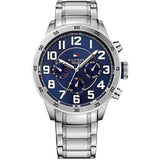  | Tommy Hilfiger Trent Silver Stainless Steel Blue Dial Chronograph Quartz Watch for Men - 1791053 | Watches | Tommy Hilfiger | OneHub