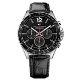  | Tommy Hilfiger Luke Black Leather Strap Black Dial Chronograph Quartz Watch for Men - 1791117 | Watches | Tommy Hilfiger | OneHub