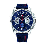  | Tommy Hilfiger Decker Blue Rubber Strap Blue Dial Chronograph Quartz Watch for Men - 1791476 | Watches | Tommy Hilfiger | OneHub