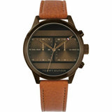 Tommy Hilfiger Icon Brown Leather Strap Brown Dial Chronograph Quartz Watch for Men - 1791594
