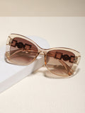  | SHEIN 1pair Faux Pearl Decor Cat Eye Sunglasses Summer Beach Travel Accessory | Sunglasses | Shein | OneHub