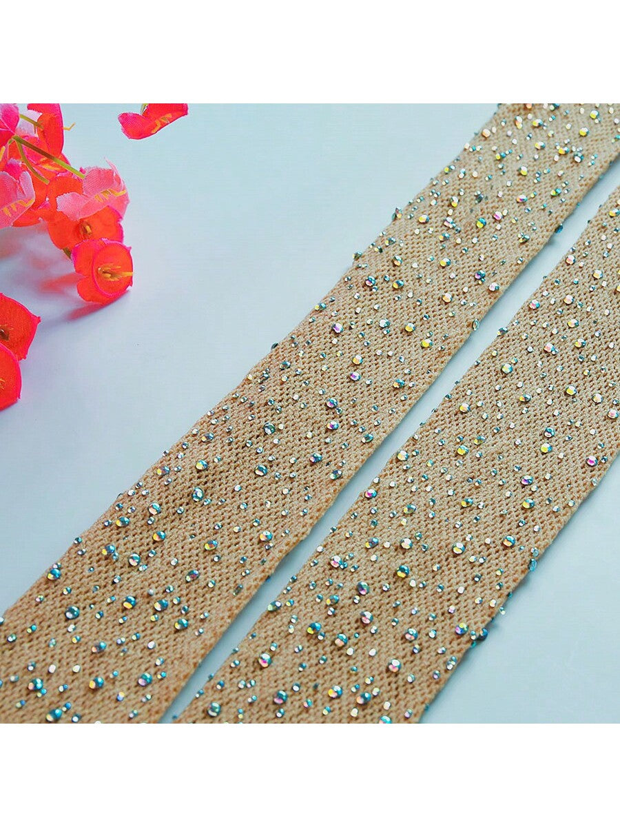  | SHEIN 1pair Rhinestone Nude Fishnet Elastic Stockings Tights Pantyhoses | Pantyhose | Shein | OneHub