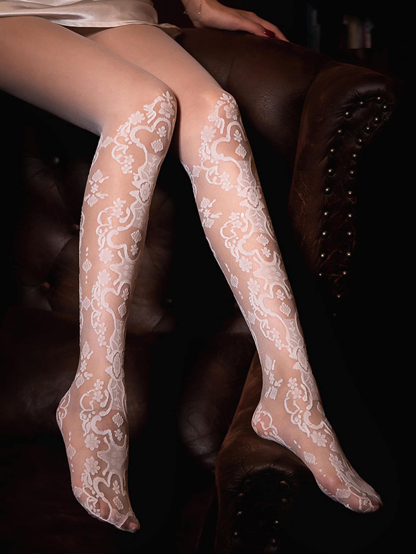  | SHEIN 1pair Women Floral Pattern Fashionable Tights, For Daily Life | Tights | Shein | OneHub