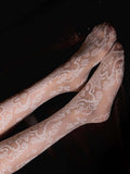  | SHEIN 1pair Women Floral Pattern Fashionable Tights, For Daily Life | Tights | Shein | OneHub