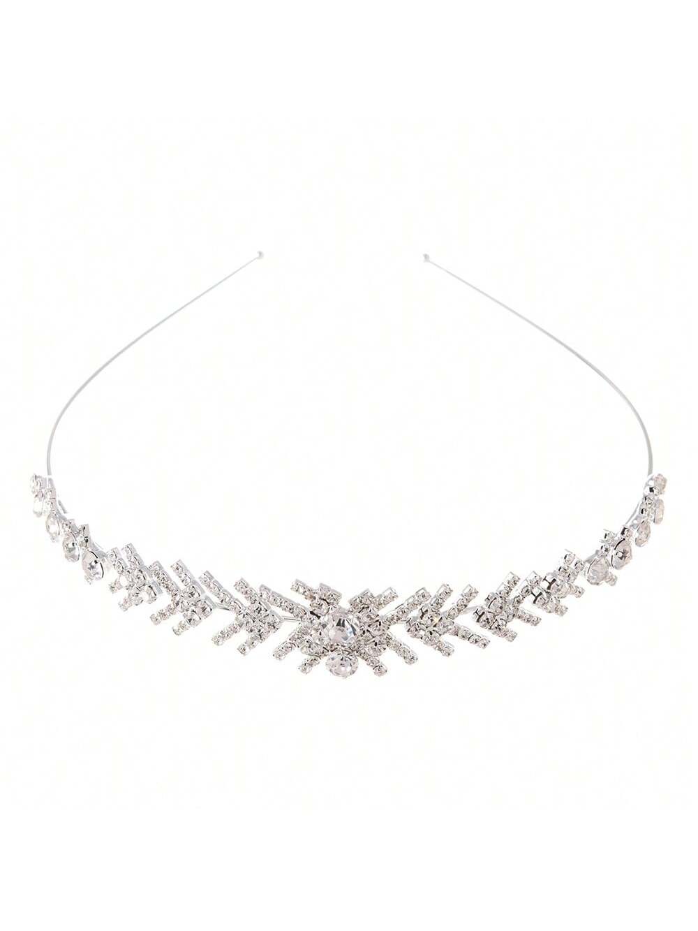 SHEIN 1pc/2pcs Fashionable Crystal Crown Headband, Glamorous & Shiny Bridal Headpiece Suitable For Women/Girls Wedding/Event/Party/Birthday/Banquet Outfit Accessory