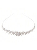 SHEIN 1pc/2pcs Fashionable Crystal Crown Headband, Glamorous & Shiny Bridal Headpiece Suitable For Women/Girls Wedding/Event/Party/Birthday/Banquet Outfit Accessory
