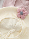  | SHEIN 1pc Baby 0-3 Years Old Baby Children's Beret, Cute Boys And Girls Knitted Hat, Floral Fashion Solid Color Spring And Winter Winter Winter Warm Children's Hat | Cap | Shein | OneHub