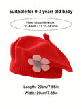  | SHEIN 1pc Baby 0-3 Years Old Baby Children's Beret, Cute Boys And Girls Knitted Hat, Floral Fashion Solid Color Spring And Winter Winter Winter Warm Children's Hat | Cap | Shein | OneHub