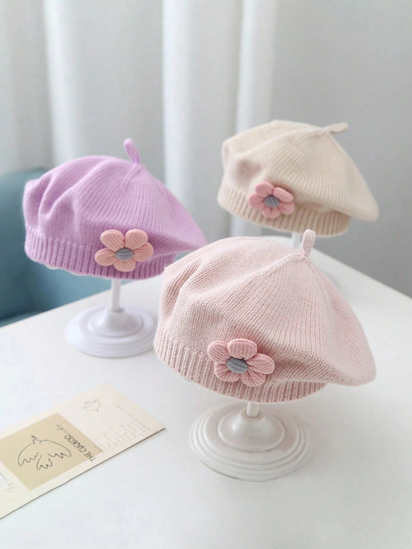  | SHEIN 1pc Baby 0-3 Years Old Baby Children's Beret, Cute Boys And Girls Knitted Hat, Floral Fashion Solid Color Spring And Winter Winter Winter Warm Children's Hat | Cap | Shein | OneHub
