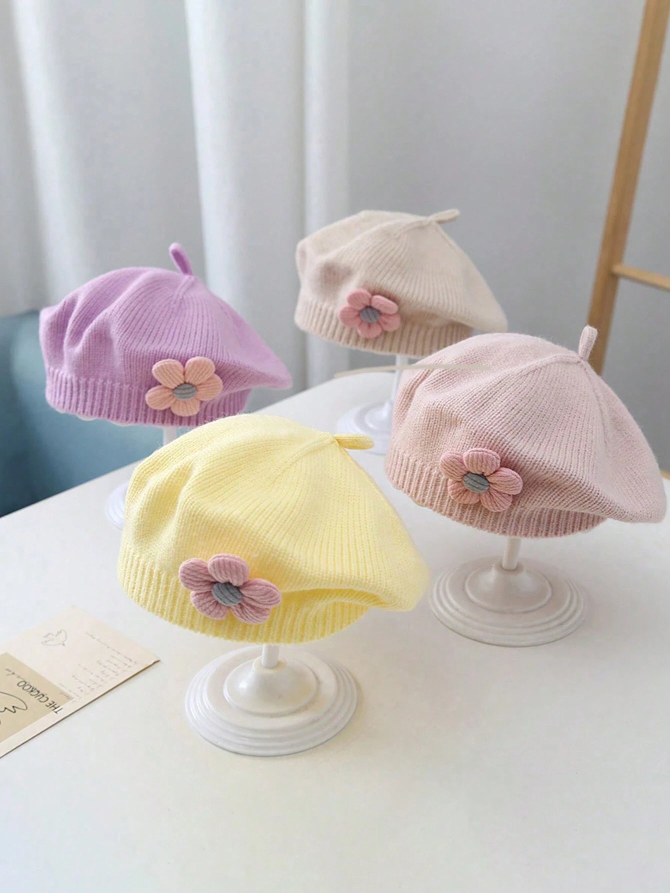  | SHEIN 1pc Baby 0-3 Years Old Baby Children's Beret, Cute Boys And Girls Knitted Hat, Floral Fashion Solid Color Spring And Winter Winter Winter Warm Children's Hat | Cap | Shein | OneHub