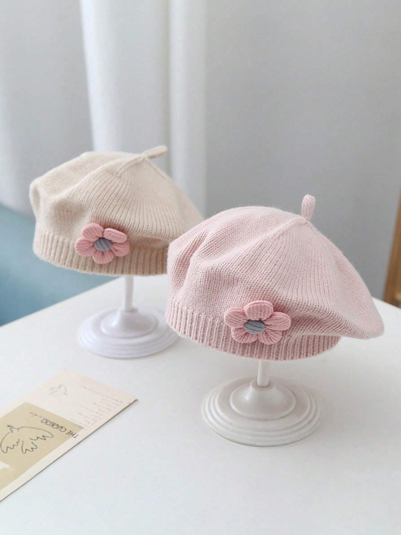  | SHEIN 1pc Baby 0-3 Years Old Baby Children's Beret, Cute Boys And Girls Knitted Hat, Floral Fashion Solid Color Spring And Winter Winter Winter Warm Children's Hat | Cap | Shein | OneHub