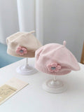  | SHEIN 1pc Baby 0-3 Years Old Baby Children's Beret, Cute Boys And Girls Knitted Hat, Floral Fashion Solid Color Spring And Winter Winter Winter Warm Children's Hat | Cap | Shein | OneHub