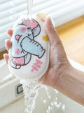 SHEIN 1pc Baby Bath Sponge Ball, Cartoon Bath Towel For Newborn, Random Color
