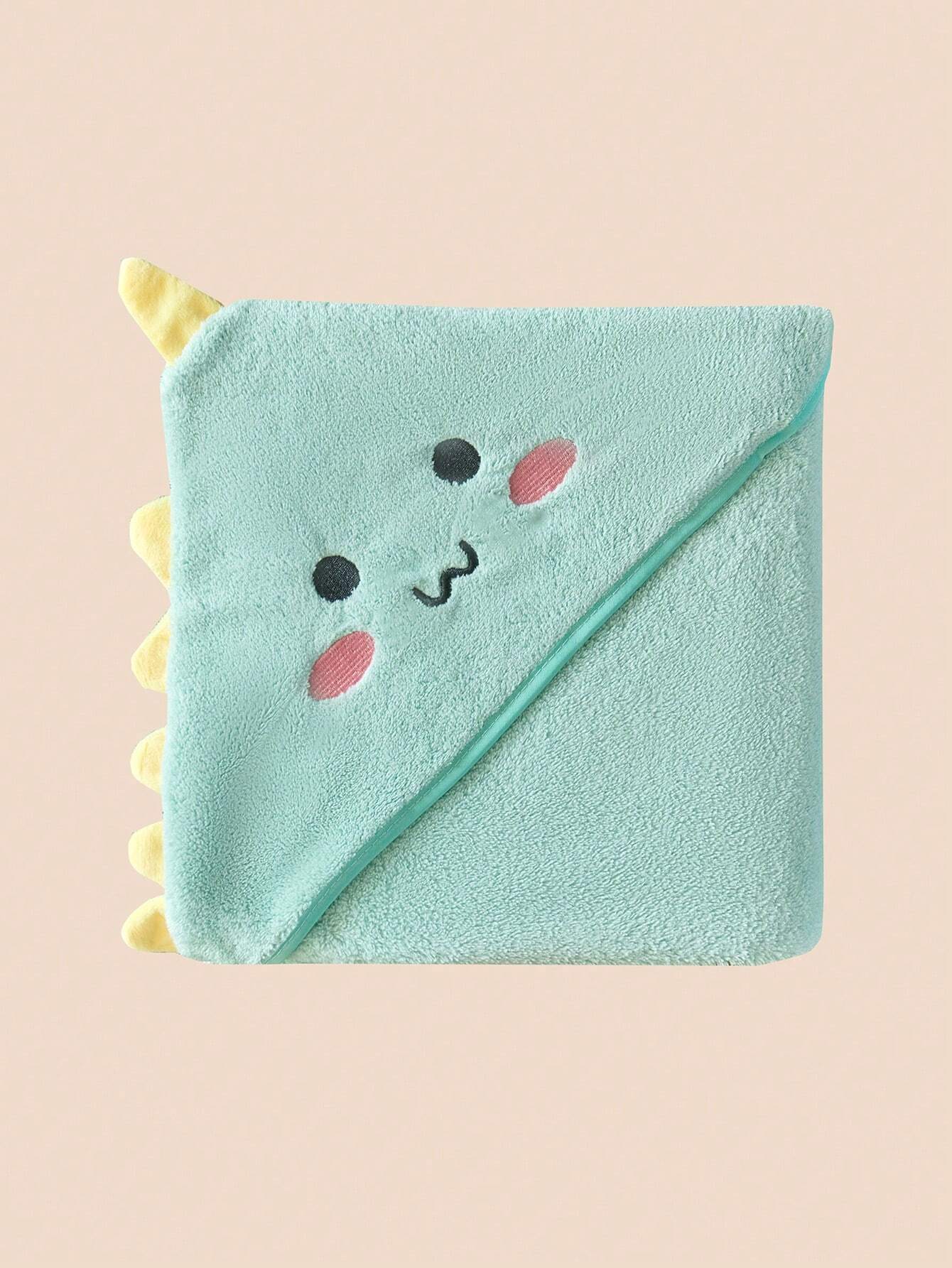  | SHEIN 1pc Baby Cartoon Embroidered Coral Fleece Hooded Cloak Bathrobe, Soft And Suitable For All Seasons | Dress | Shein | OneHub