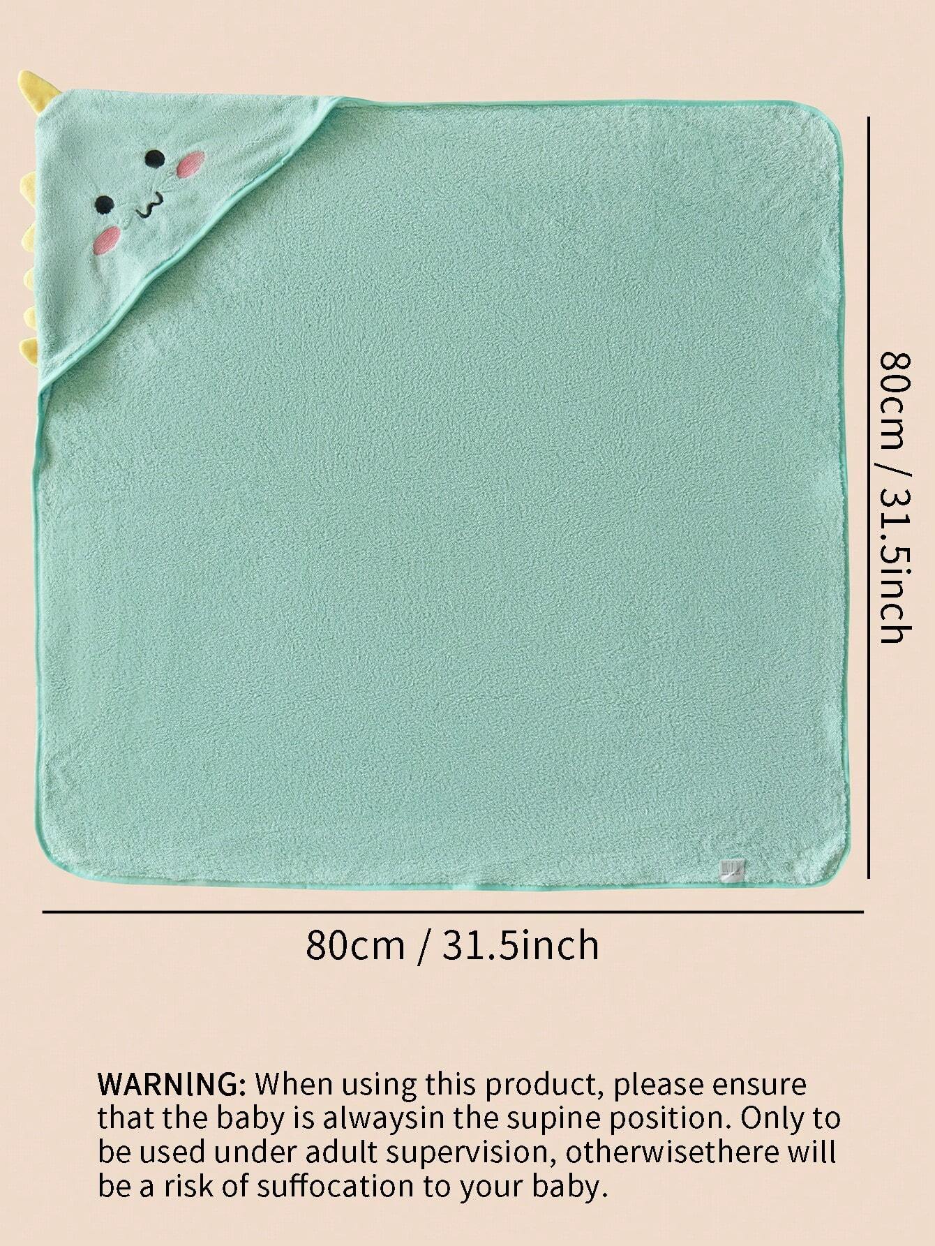  | SHEIN 1pc Baby Cartoon Embroidered Coral Fleece Hooded Cloak Bathrobe, Soft And Suitable For All Seasons | Dress | Shein | OneHub